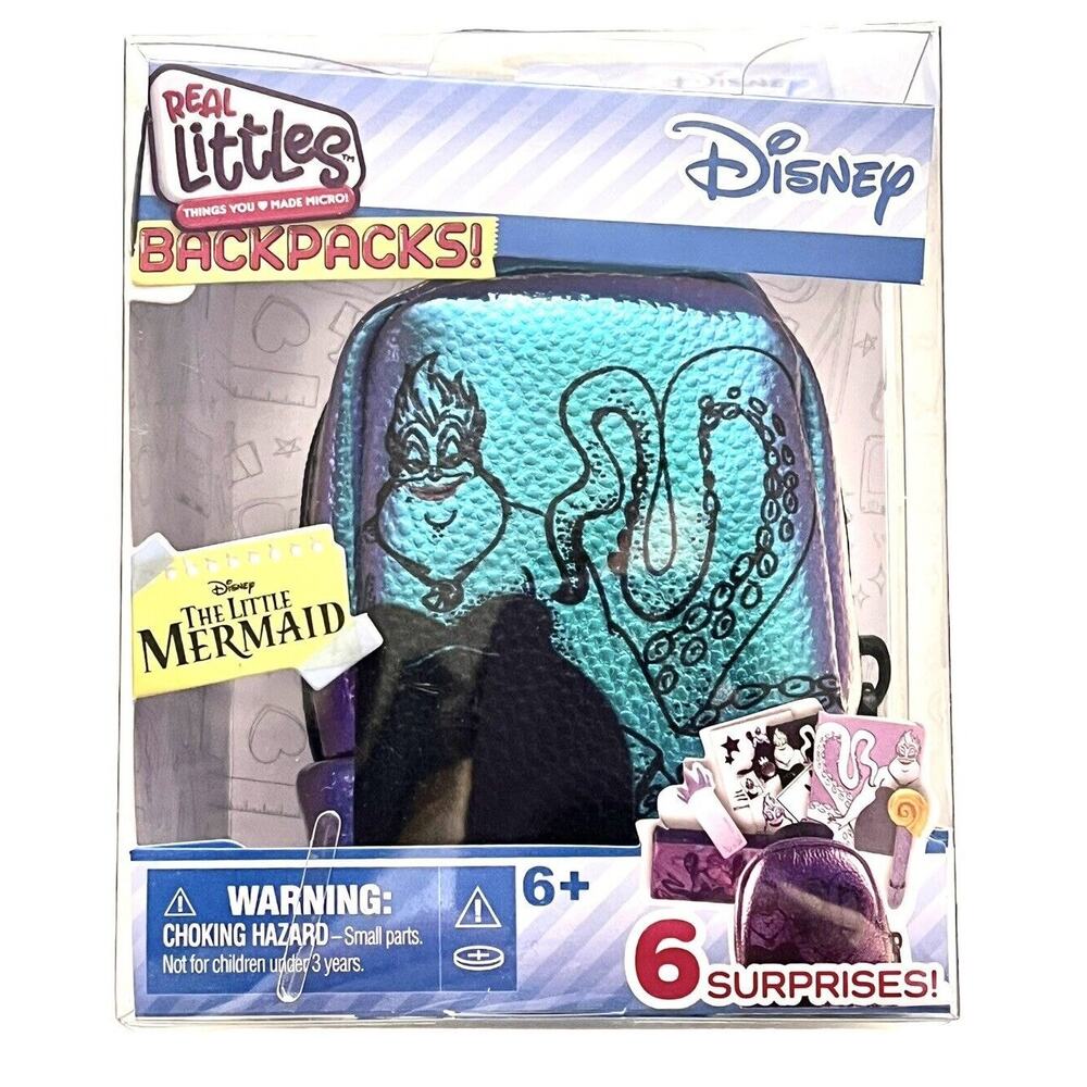 Real Littles Disney Little Mermaid Ursula Iridescent Backpack 6 Gift Bag Charm